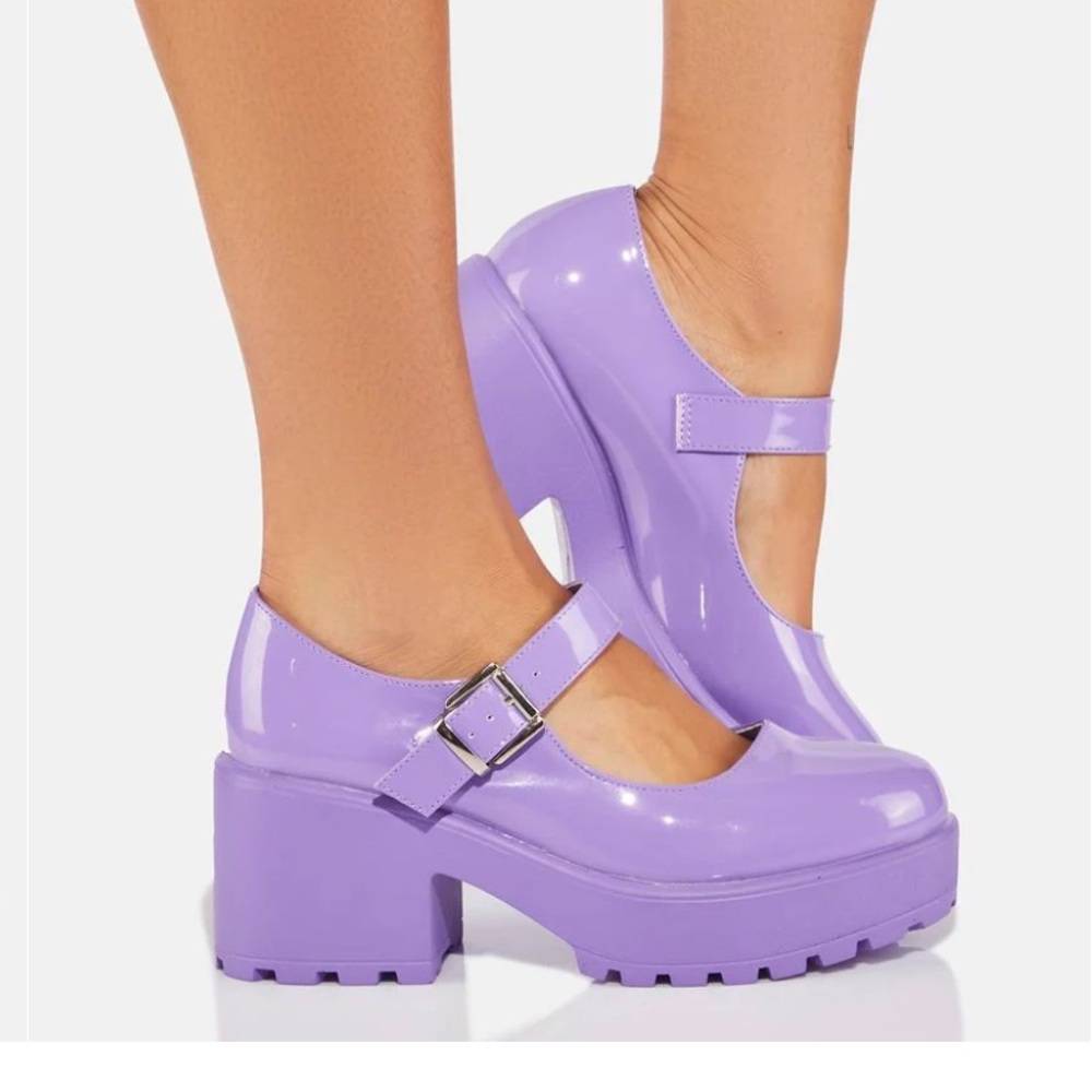 Dolls kill purple shoes worn once